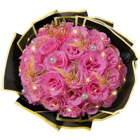 Suryushi birthday glitter roses decor elevates home party vibes.