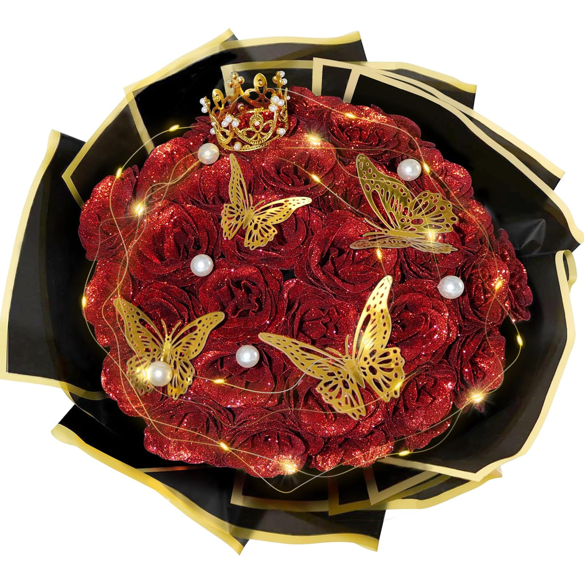 Suryushi christmas gift glitter roses brighten celebrations and keepsake moments