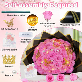 Suryushi everlasting artificial roses bouquet stays dazzling year after year.