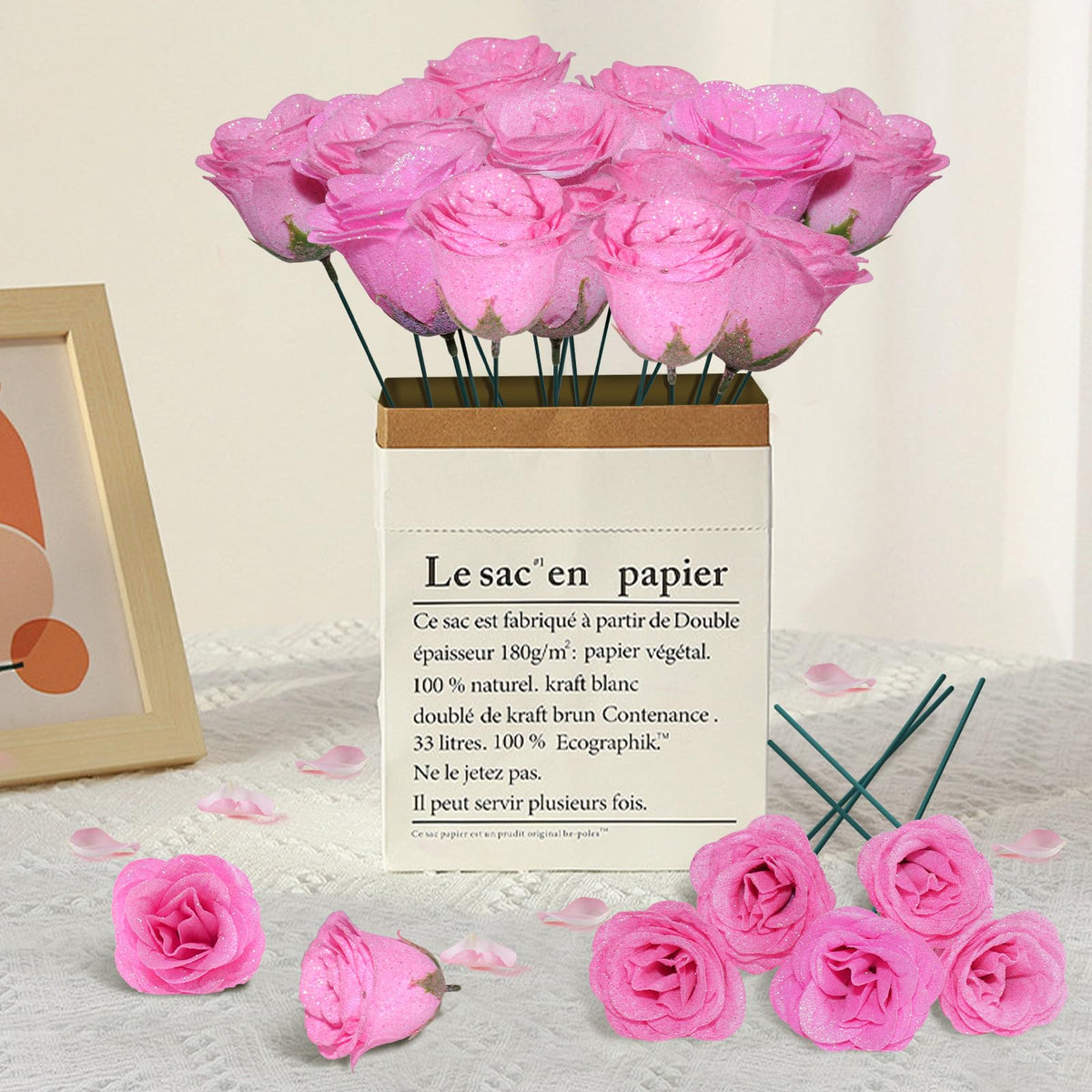 Suryushi durable artificial roses stay vibrant without fading over time.