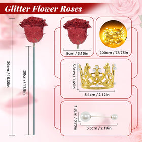 Suryushi wedding-centrepiece glitter roses elevates tables with shine