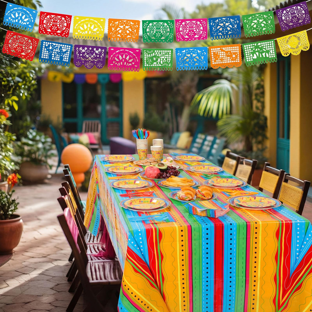 Suttmin Cinco de Mayo papel picado banner 6 m for festive decor.
