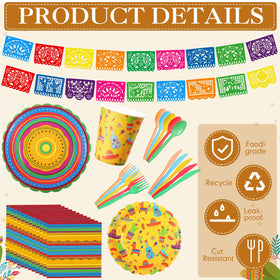 Suttmin Cinco de Mayo dessert plates 7 inches for tasty portions.