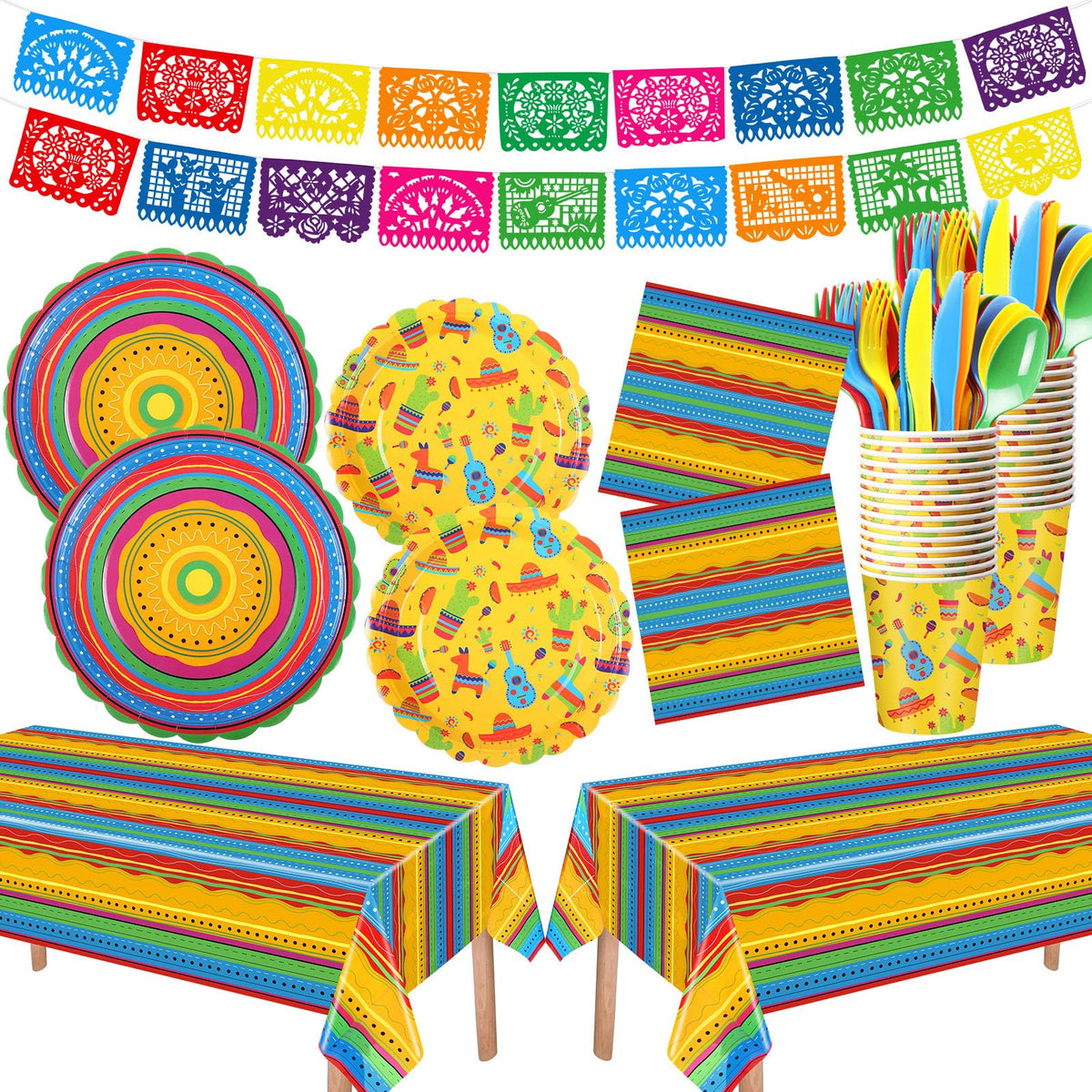 Suttmin Cinco de Mayo dinner plates 9 inches for crowd-friendly meals.