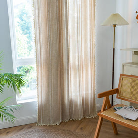 Sutuo Home boho curtain hollow geometric design creates visual depth.