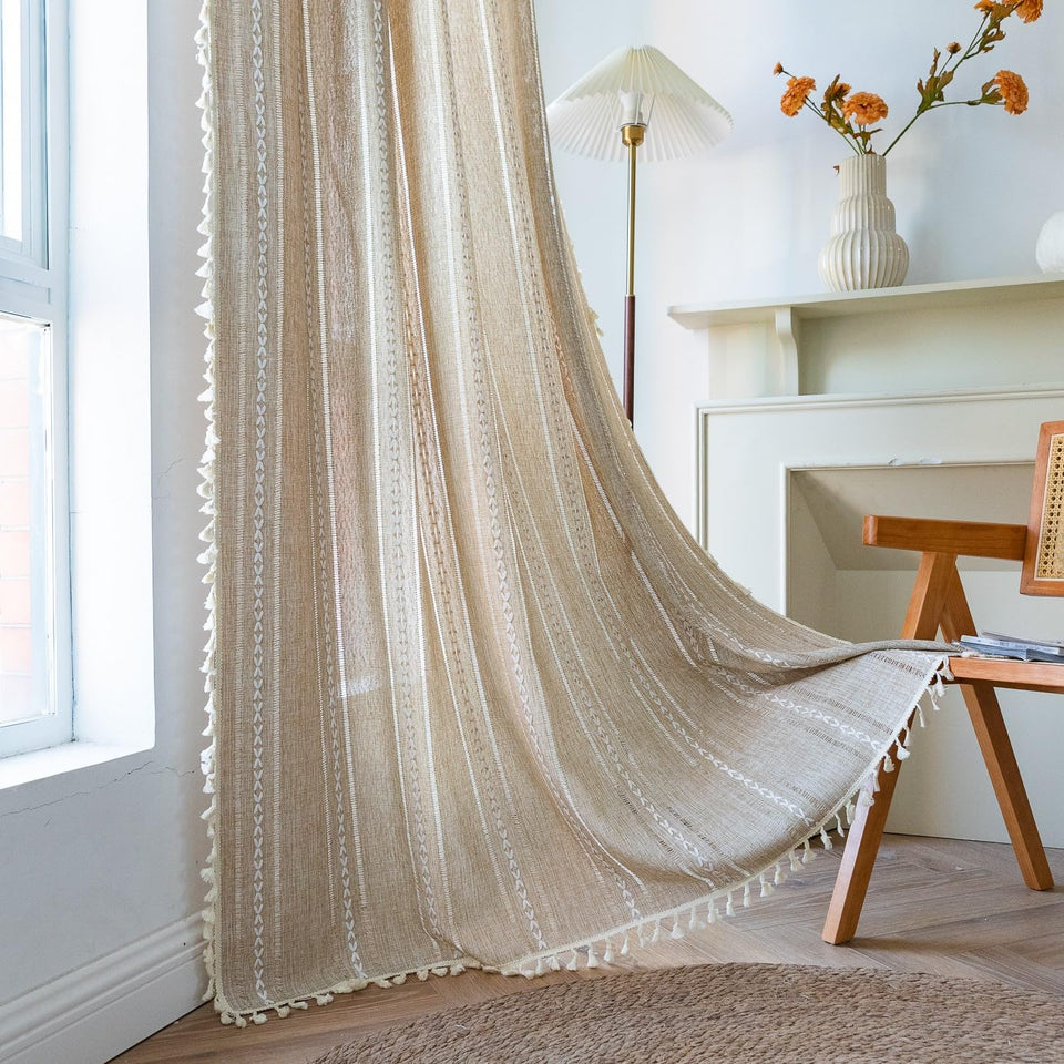 Sutuo Home boho curtain tassels add handcrafted charm and textured detail.
