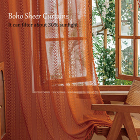Sutuo Home tassel curtains rod-pocket design for easy installation and secure drape