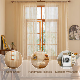 Sutuo Home vintage chic tassels elevate bedroom decor with subtle movement.