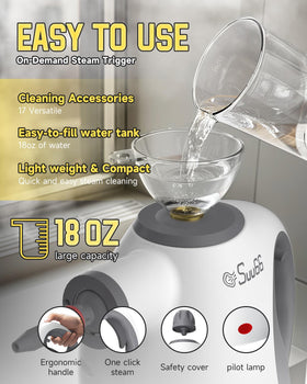 Suu66 multi-surface steam cleaning for kitchen, bathroom, car, and furniture