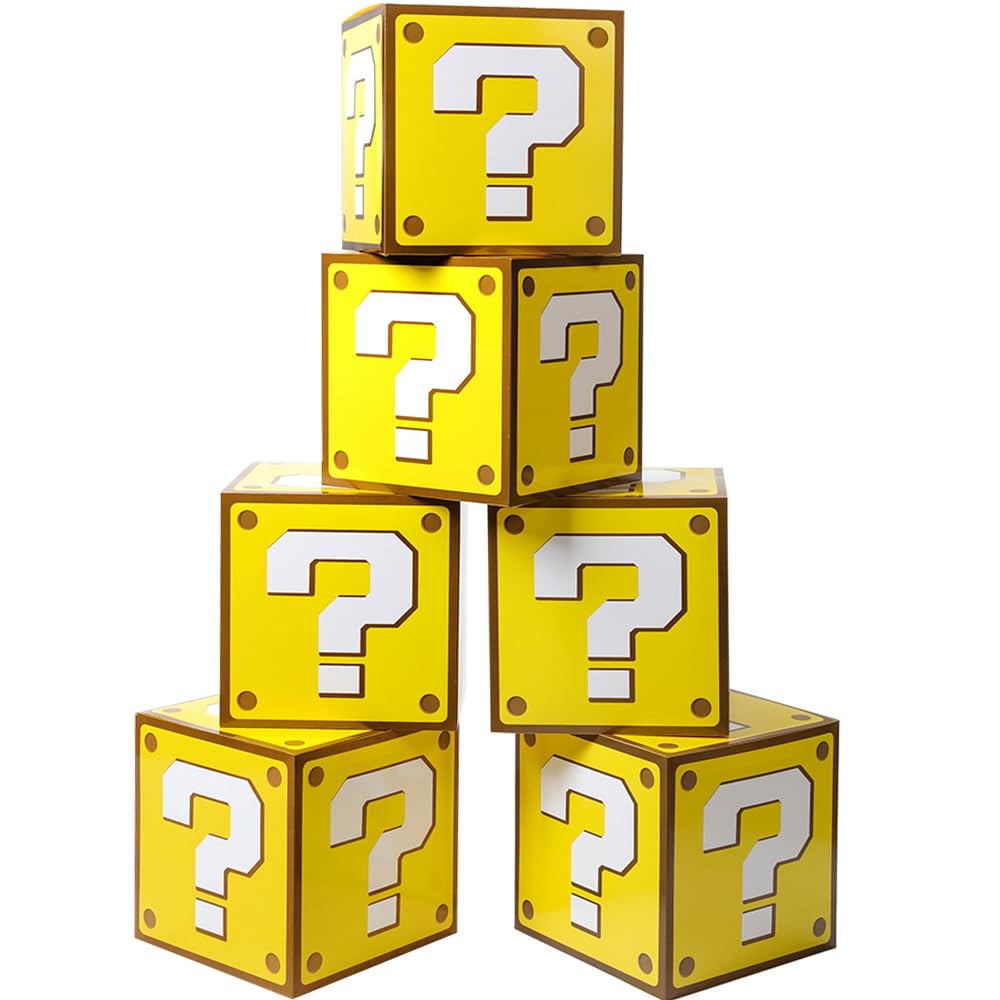 Suyeper big-question-box flat-pack for quick party setup and decoration.