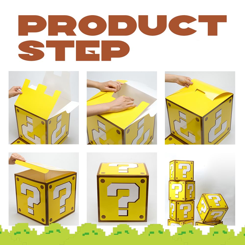 Suyeper game-night decor box creates a playful party ambiance.