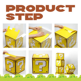 Suyeper game-night decor box creates a playful party ambiance.