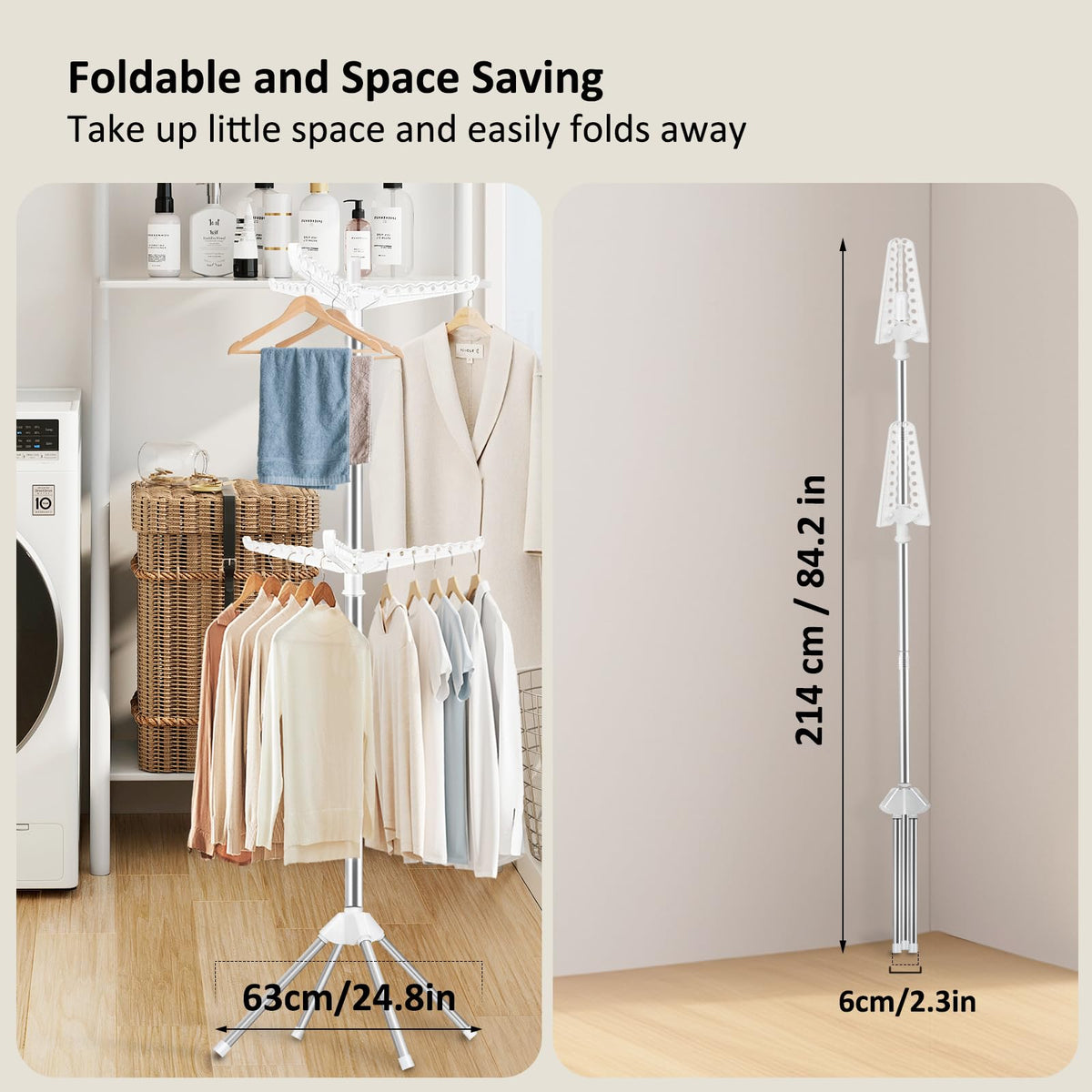 SUYU 360-degree rotation arms simplify access to all garments.
