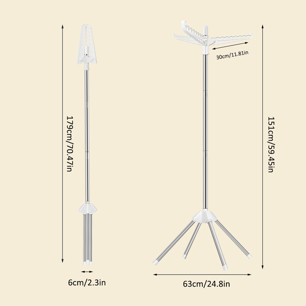 SUYU folded rack in compact form ready for storage.