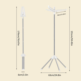 SUYU folded rack in compact form ready for storage.