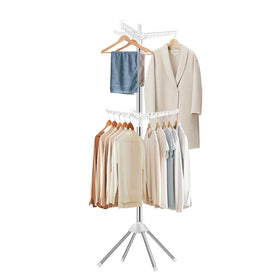 SUYU folding drying tree with 6 arms boosts airflow for quick drying.