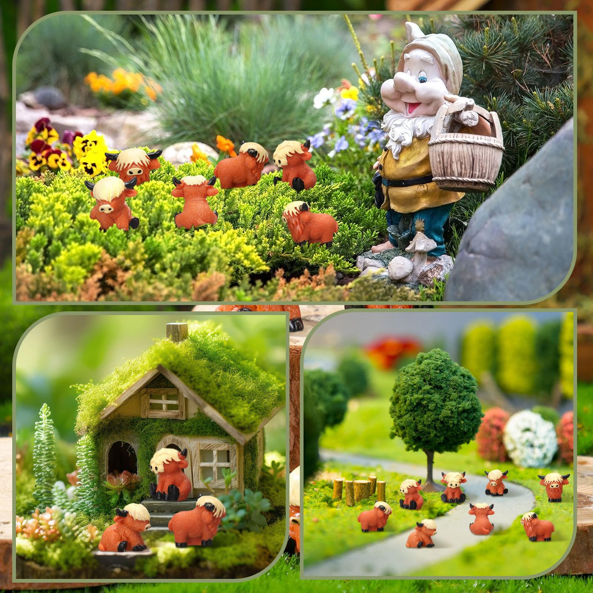 Suzile cow desk ornaments tiny sturdy home decor