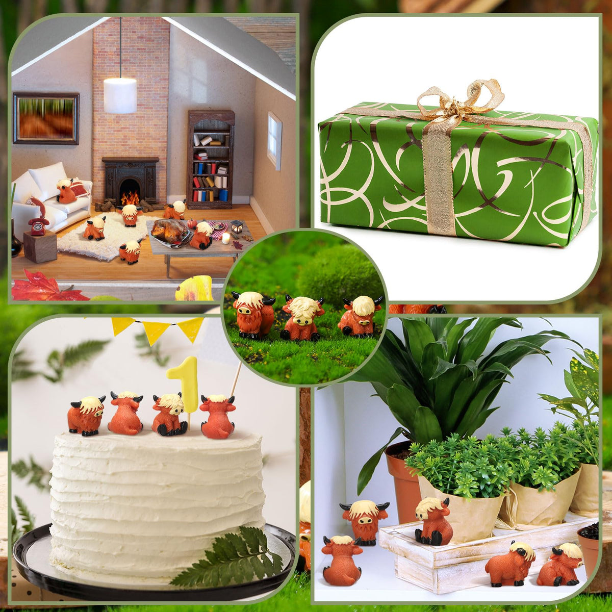 Suzile three-style cow figures versatile party decor