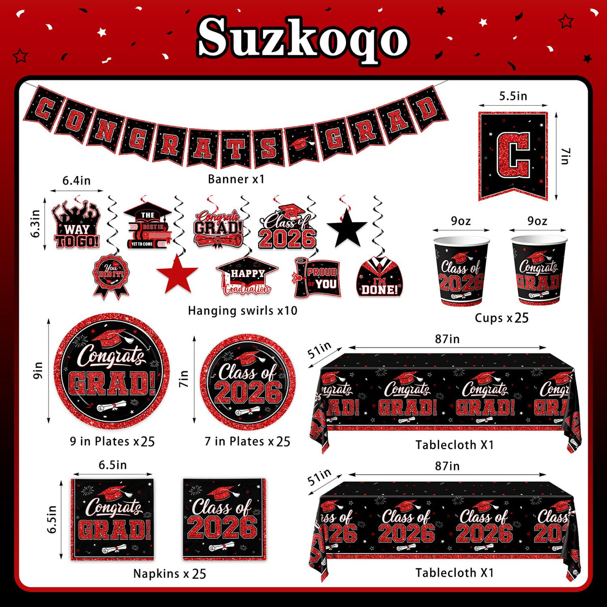 Suzkoqo 7-inch dessert plates provide stylish servings and easy cleanup.