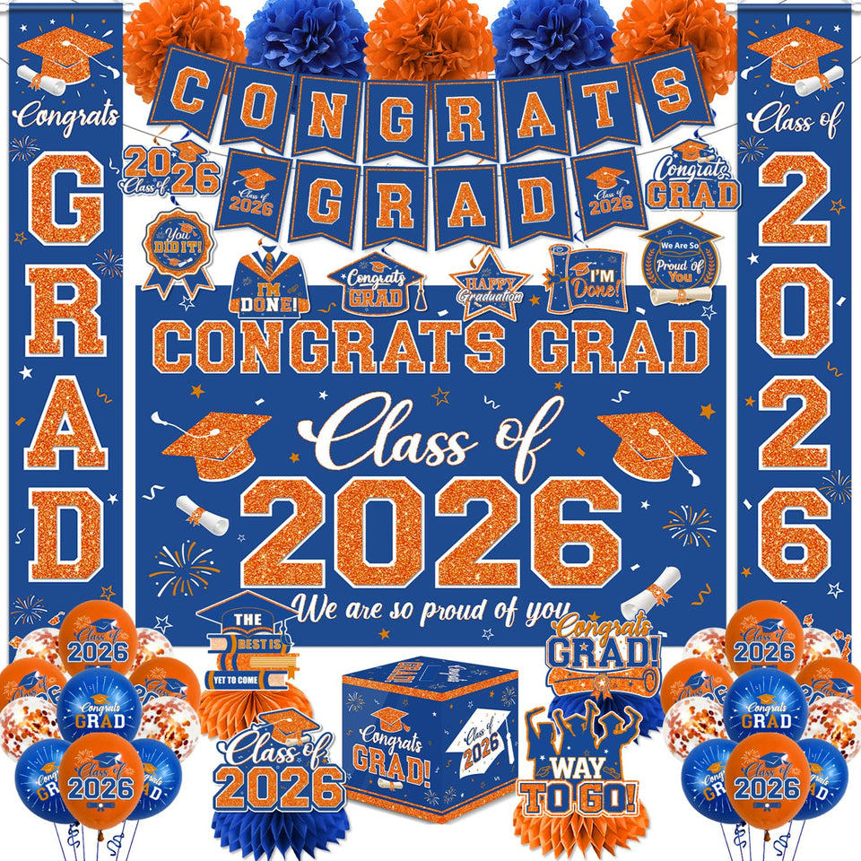 Suzkoqo Congrats Grad banner enhances party entrance and photos.