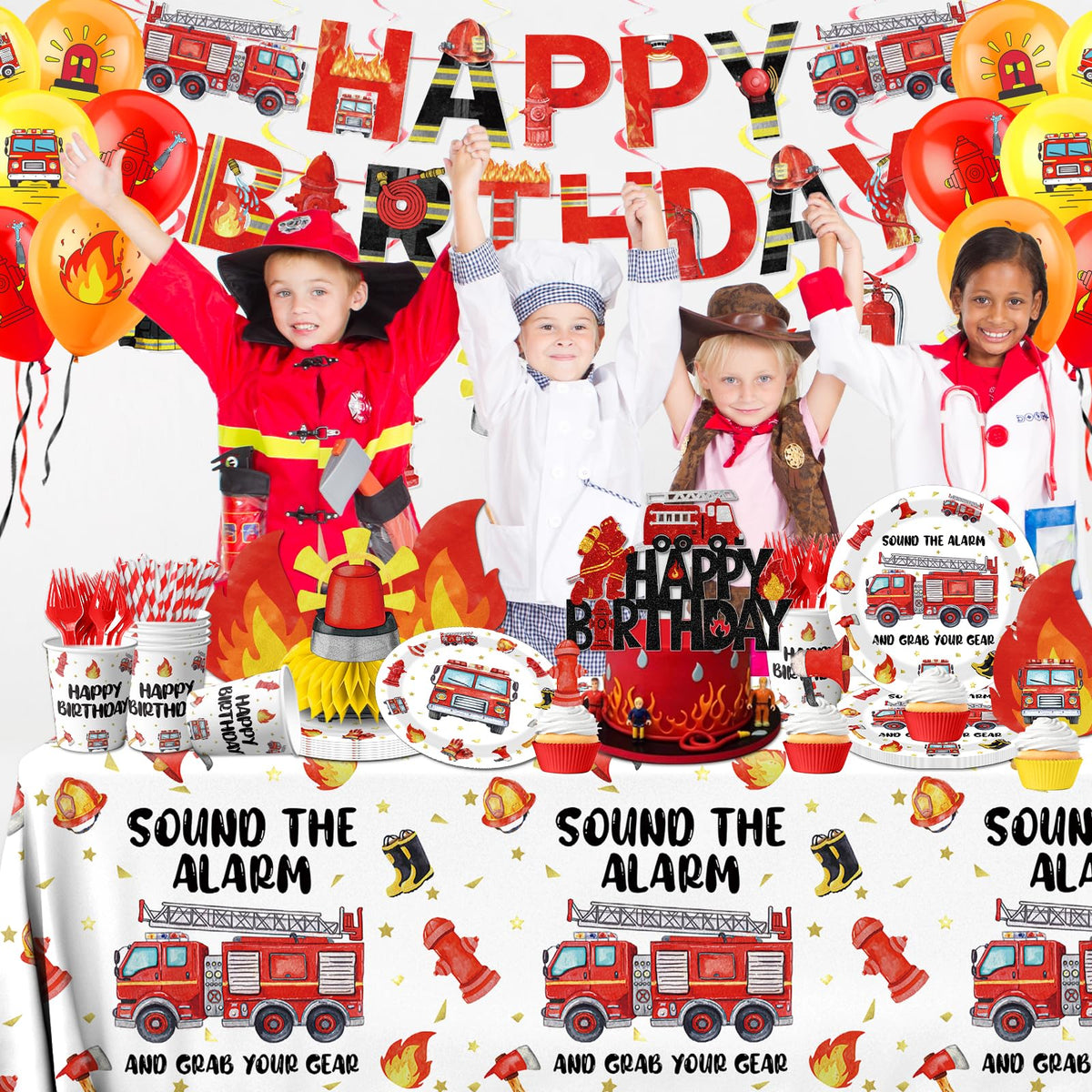 Suzkoqo firetruck hanging swirls brighten the venue with dynamic color.