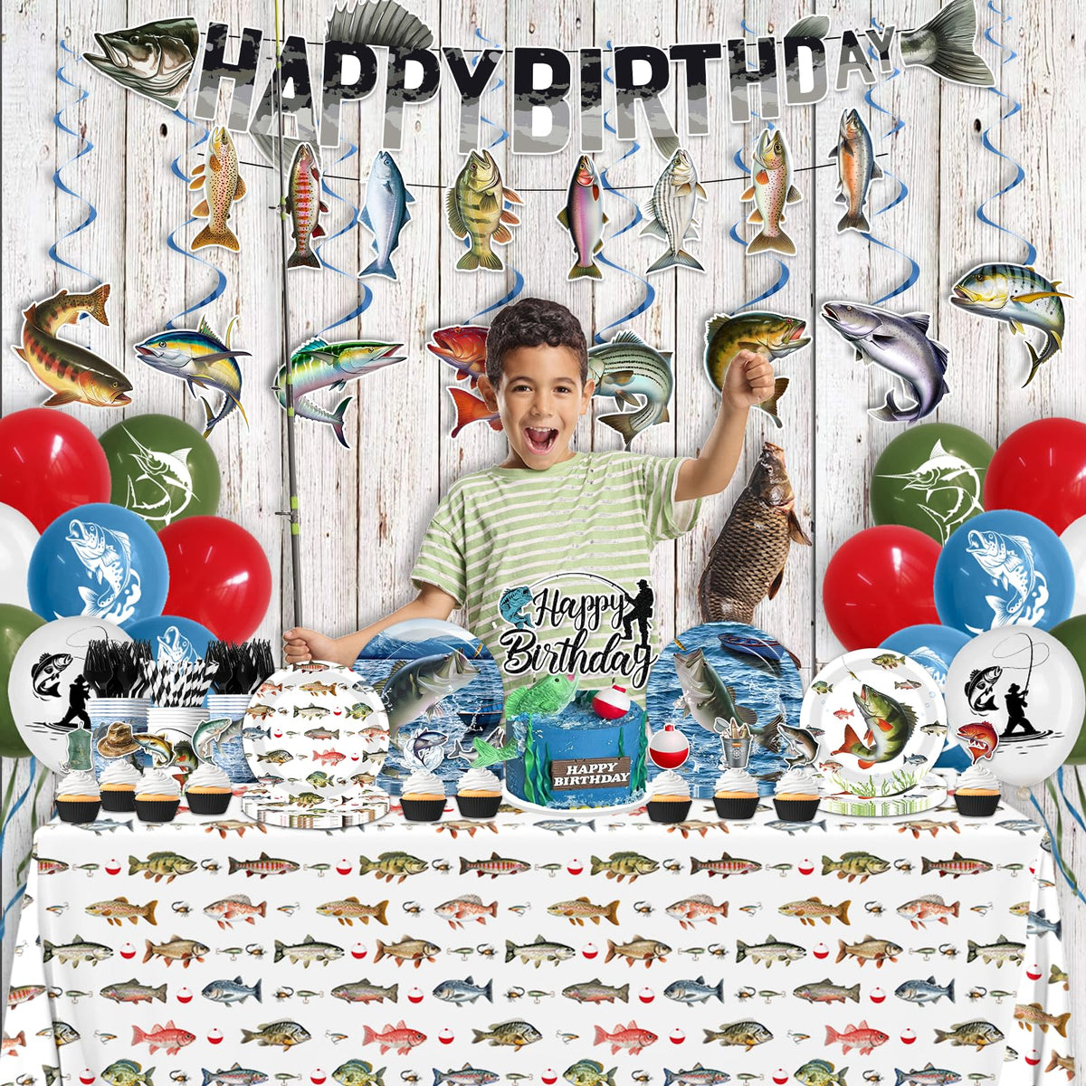 Suzkoqo Fishing napkins add themed accents and quick cleanup at the table