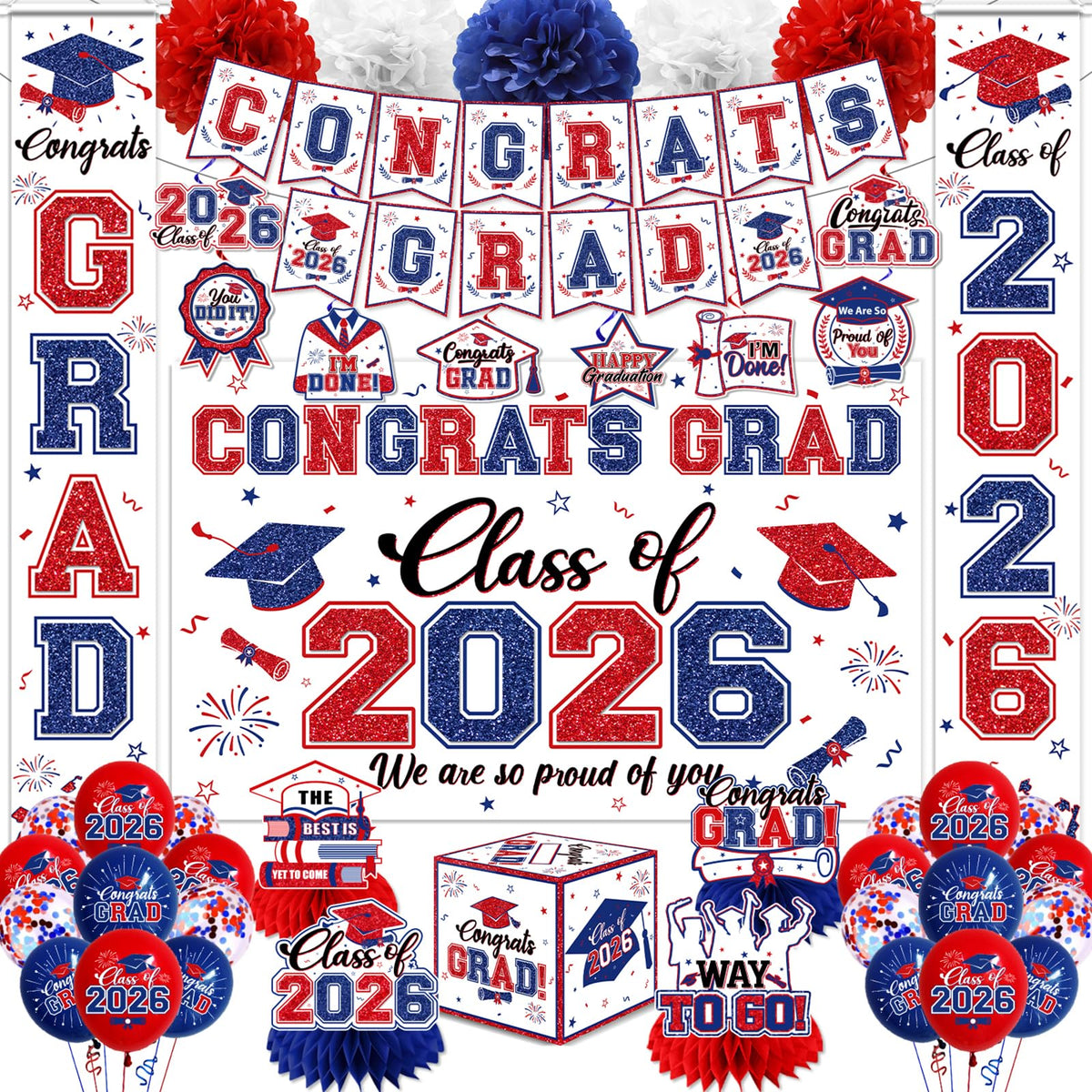 Suzkoqo 2026 graduation banner for festive photos and celebration