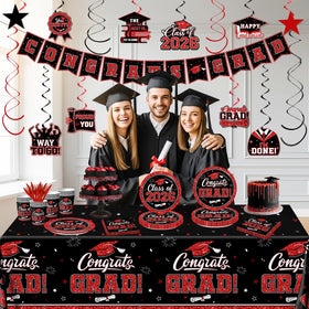 Suzkoqo graduation tablecloth set boosts table presentation for indoor or outdoor events.