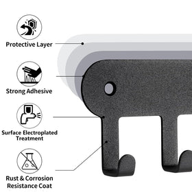 Suzurana easy-install key rack uses self-adhesive tape for quick, drill-free setup.