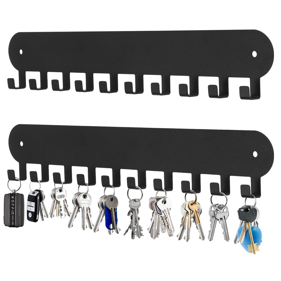 Suzurana two-pack key holder wall with 10 hooks keeps keys neatly organized.