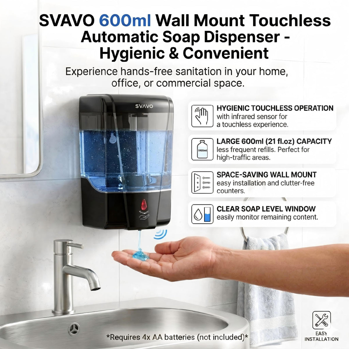 SVAVO wall-mount installation view