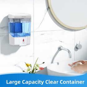 SVAVO touchless dispenser with infrared sensor delivering quick, hygienic soap access.