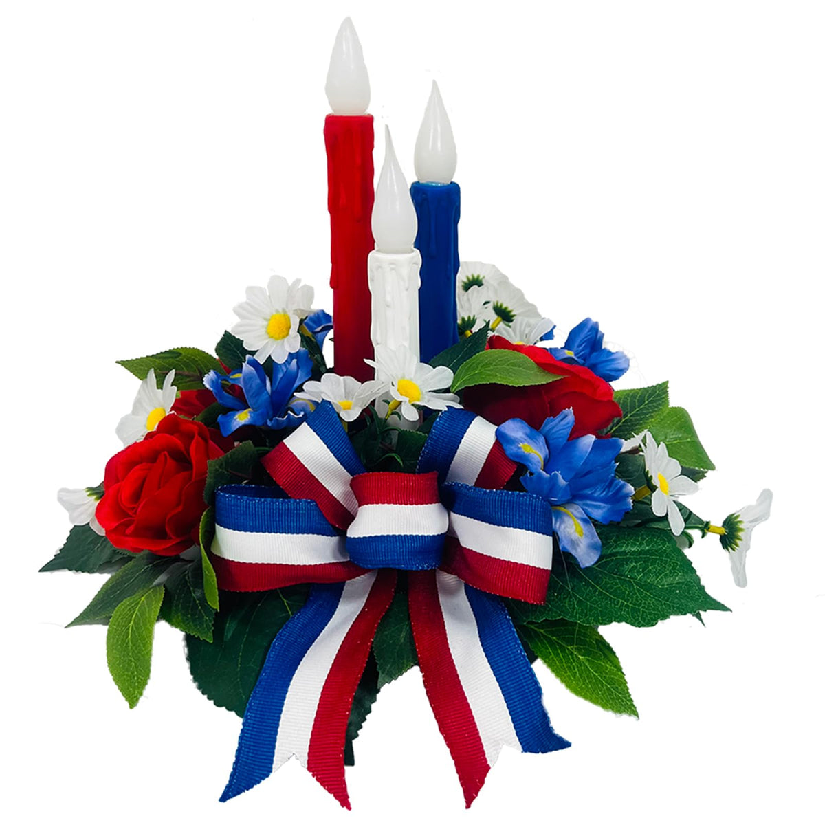 Svndlyn fourth of july table decor with flameless candles for safe, ambient lighting.