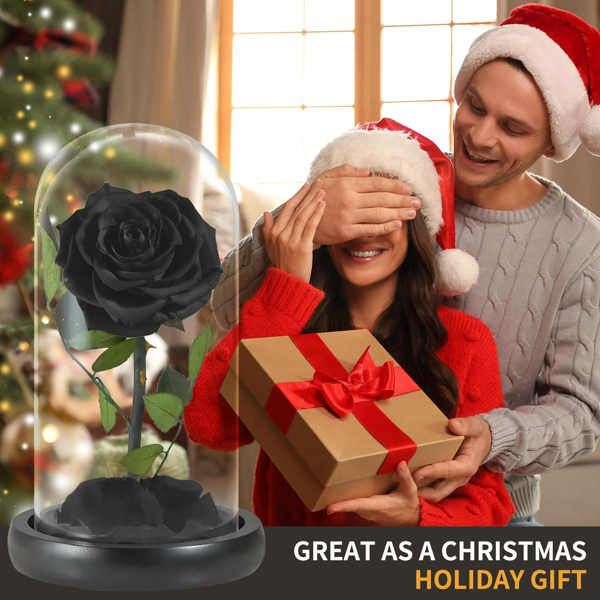 SW Rose in dome gift for Mother's Day, elegant keepsake