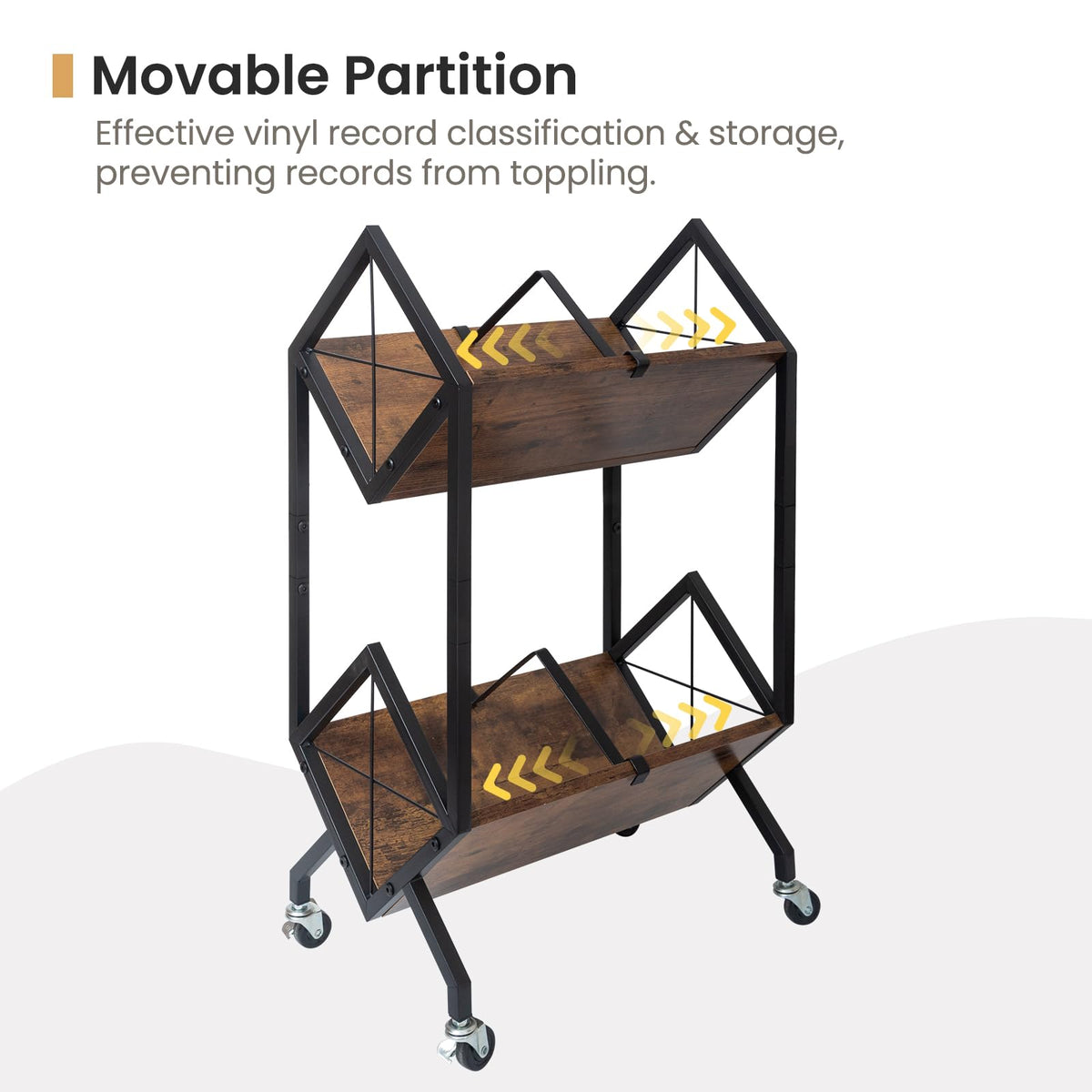SwaaVee brake-wheeled cart makes moving a full collection effortless