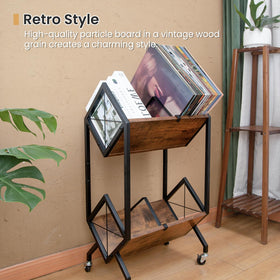 SwaaVee simple-assembly storage solution for vinyl and magazines