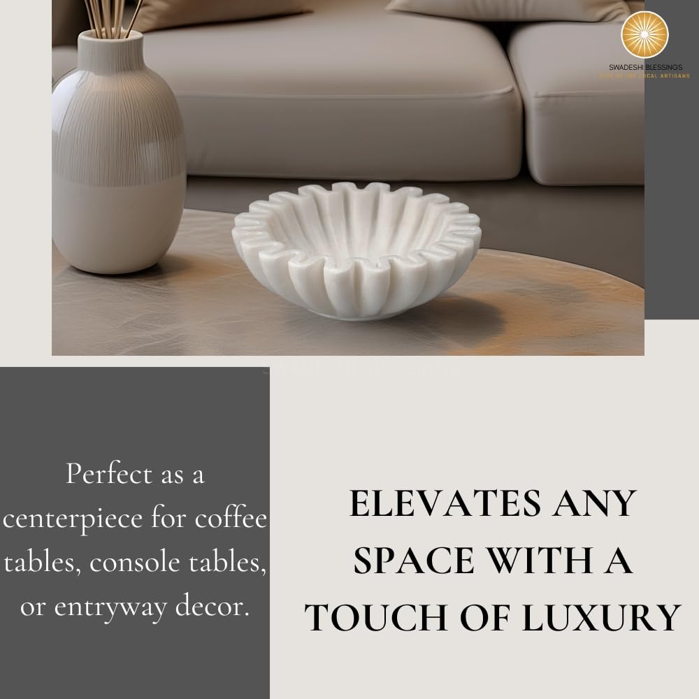 Swadeshi Blessings Flower Dish decorative accent for homes.