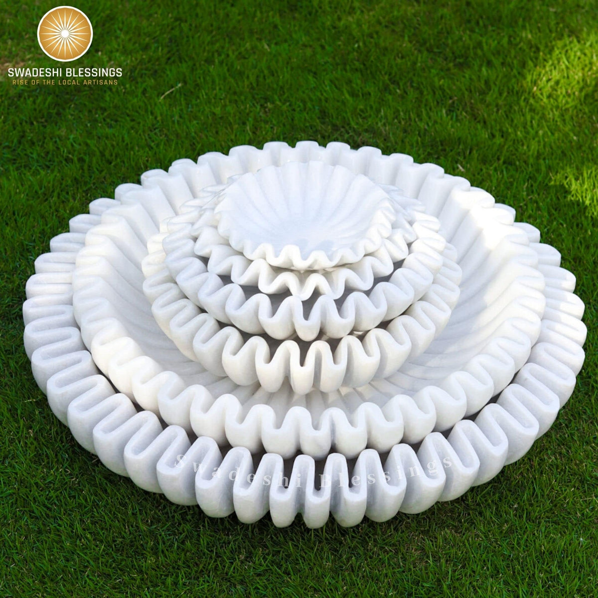 Swadeshi Blessings Wedding Gift Urli elegant keepsake centerpiece.