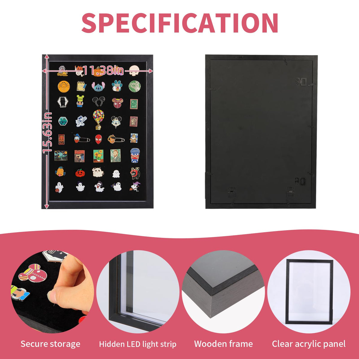 Swakuszy light-up case reveals pin details with even illumination
