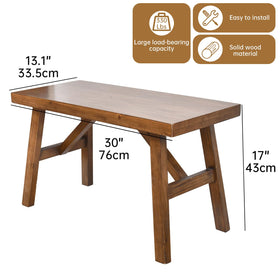 SwallowLiving natural finish bench emphasizes warm organic style for living spaces