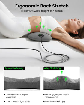 Swancode Triple Fusion Back Massager ergonomic design supports the natural lumbar curve.