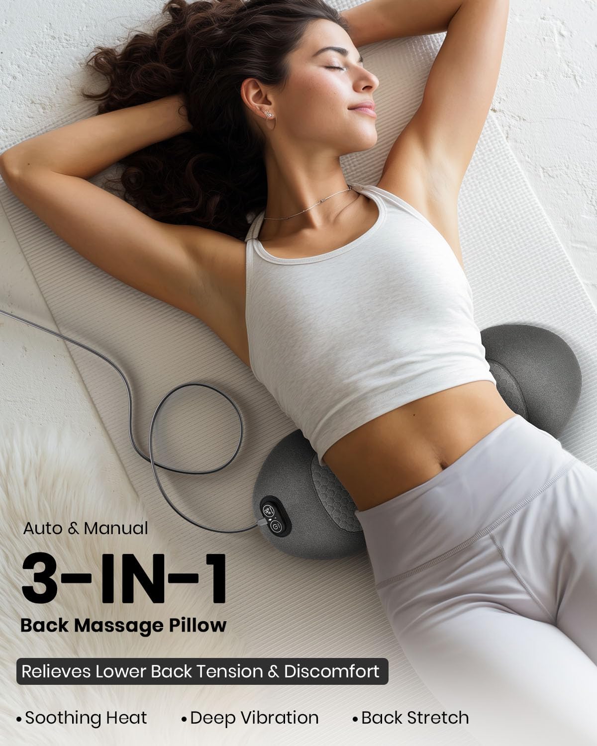Swancode Triple Fusion Back Massager heat pad provides quick comfort after long drives.