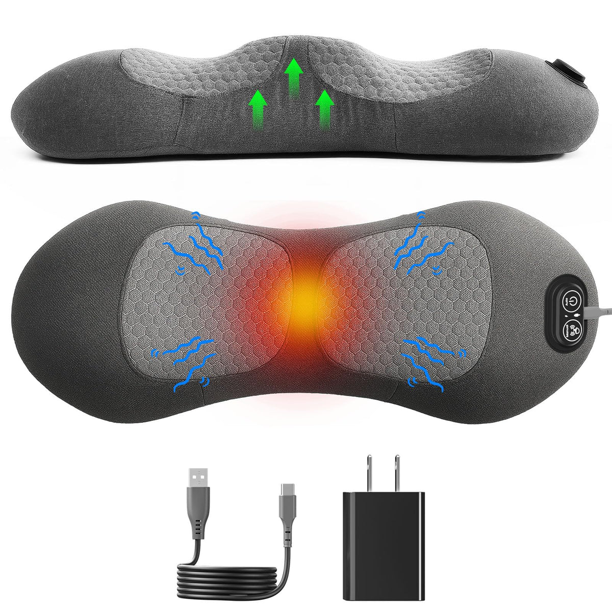 Swancode Triple Fusion Back Massager stretching feature delivers targeted lumbar relief at work.