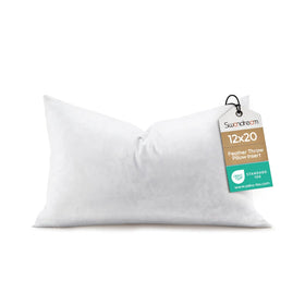 Swandream feather-lumbar pillow insert for plush, supportive sofa lounging