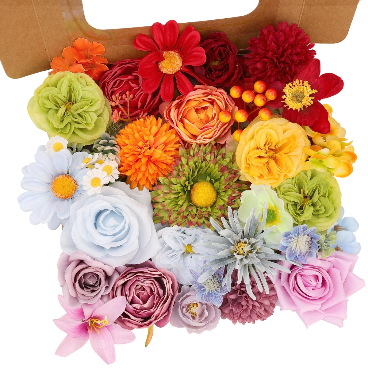 SwanMoon artificial dahlia bouquet with stems for elegant DIY bouquets