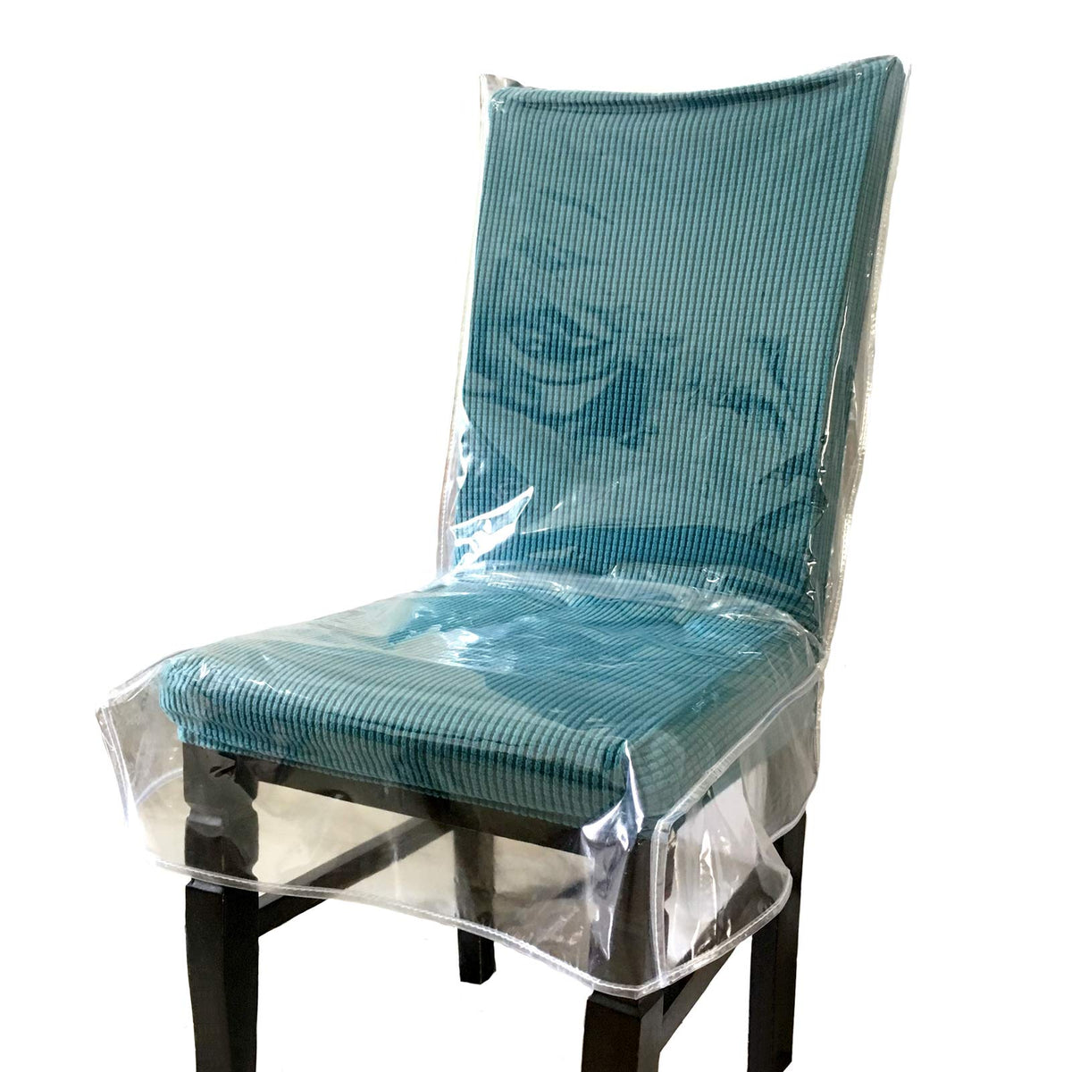 Swanna clear chair cover over backrest protects against spills