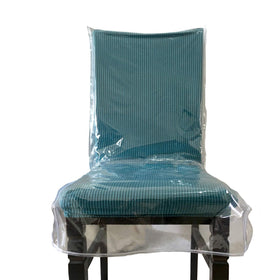 Swanna PVC chair protector keeps dining chairs clean and dust-free