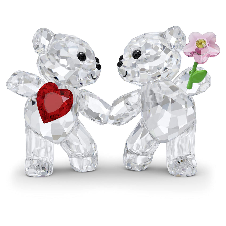 Swarovski Kris Bears Happy Together figurine sparkling crystal facets for elegant home decor.