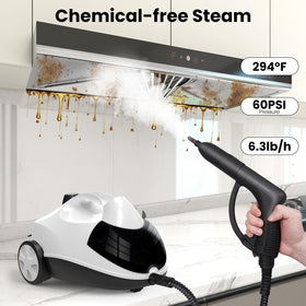 Sweepcent Steam Cleaner tackles grout lines with precision and steam power.