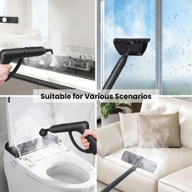 Sweepcent Steam Cleaner large 1.5L tank reduces refills during multi-room cleaning.